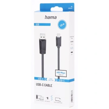 Hama USB-C 2.0 kabel typ A-C 1,5 m