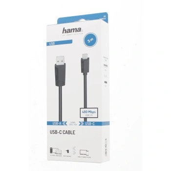 Hama USB-C 2.0 kabel typ A-C 3 m