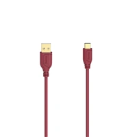 Hama USB-C 2.0 kabel typ A-C 0,75 m, Flexi-Slim, červený