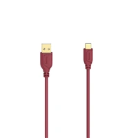 Hama USB-C 2.0 kabel typ A-C 0,75 m, Flexi-Slim, ervený