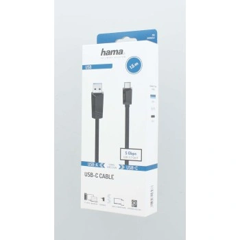 Hama USB-C 3.2 Gen1 kabel typ A-C 1,5 m, černý