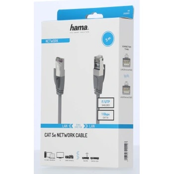 Hama síťový kabel Cat5e F/UTP RJ45 stíněný, 3  m