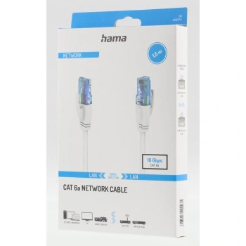 Hama síťový kabel Cat6a U/UTP RJ45 1,5 m, 10 Gb/s