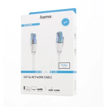 Hama síťový kabel Cat6a U/UTP RJ45 5 m, 10 Gb/s