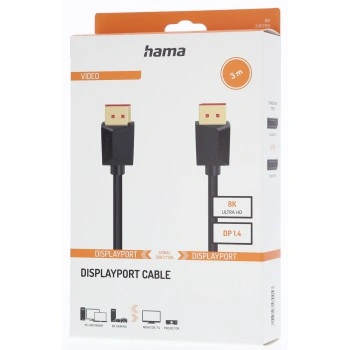 Hama kabel DisplayPort 1.4 UHD/8K, 3 m