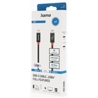 Hama USB-C kabel USB4, 1 m, 40 Gb/s, 240 W