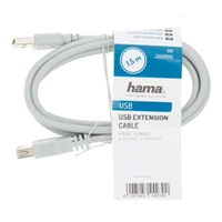 Hama prodluovac USB 2.0 kabel 1,5 m, nebalen