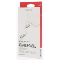 Hama MFi audio adaptr Lightning na jack 3,5 mm pro Apple, aktivn, alu