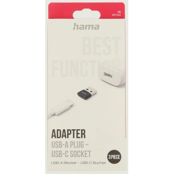 Hama redukce USB-A na USB-C, kompaktní, 3 ks