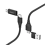Hama USB kabel 4v1: USB-C, USB-A - USB-C, micro-USB, 1,5 m