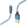 Hama MFi USB kabel Reflective pro Apple, USB-A Lightning 1,5 m, modrý