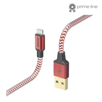 Hama MFi USB kabel Reflective pro Apple, USB-A Lightning 1,5 m, erven