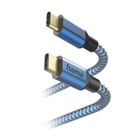 Hama kabel Reflective USB-C 2.0 typ C-C 1,5 m, modrý