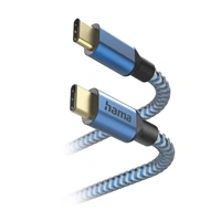 Hama kabel Reflective USB-C 2.0 typ C-C 1,5 m, modr