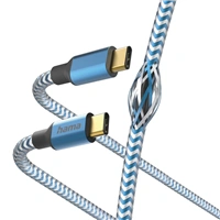 Hama kabel Reflective USB-C 2.0 typ C-C 1,5 m, modr