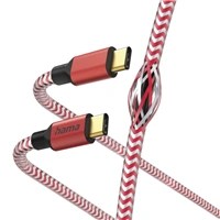 Hama kabel Reflective USB-C 2.0 typ C-C 1,5 m, erven