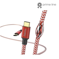 Hama kabel Reflective USB-C 2.0 typ C-C 1,5 m, erven