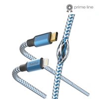 Hama MFi USB-C Lightning kabel Reflective pro Apple, 1,5 m, modrý