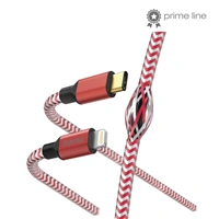 Hama MFi USB-C Lightning kabel Reflective pro Apple, 1,5 m, erven