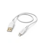 Hama MFi USB kabel pro Apple, USB-A Lightning , 1,5 m Flexible, silikonový, bílá