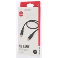 Hama kabel USB-C 2.0 typ C-C 1,5 m Flexible, silikonový, černá