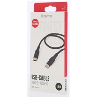 Hama kabel USB-C 2.0 typ C-C 1,5 m Flexible, silikonov, ern