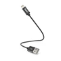 Hama MFi USB kabel pro Apple, USB-A Lightning, 0,2 m, opletený, černý