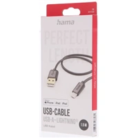 Hama MFi USB kabel pro Apple, USB-A Lightning 1,5 m, černý