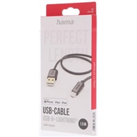 Hama MFi USB kabel pro Apple, USB-A Lightning 1,5 m, ern