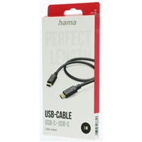 Hama kabel USB-C 2.0 typ C-C 1 m, ern