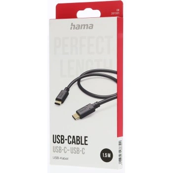 Hama kabel USB-C 2.0 typ C-C 1,5 m, černá