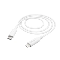 Hama MFi USB-C Lightning kabel pro Apple, 1 m, bílá