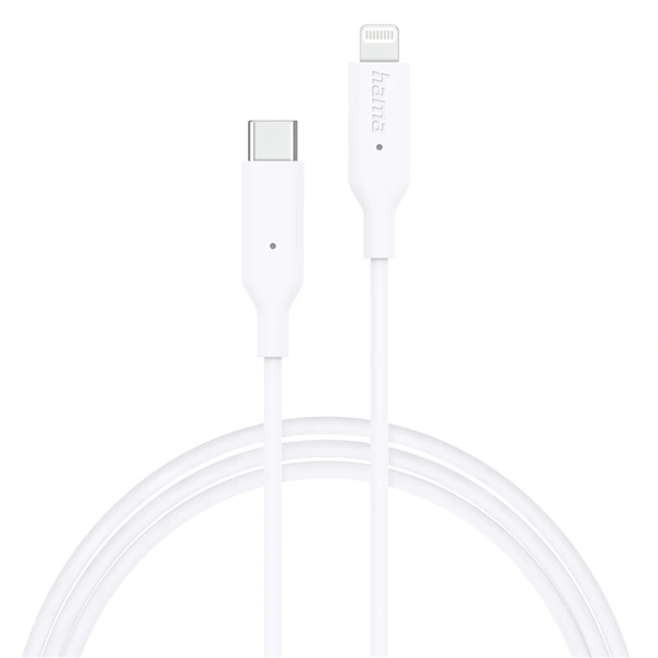 Hama MFi USB-C Lightning kabel pro Apple, 1 m, bílá