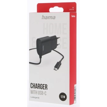 Hama síťová nabíječka s kabelem, USB-C, 2,4 A, 1 m