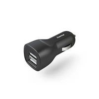 Hama USB nabíječka do vozidla, 2x USB-A, 12 W