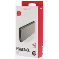 Hama ALU15HD, powerbanka, 15000 mAh, 3 vstupy: 1x USB-C, 2x USB-A, hlinkov proveden, stbrn