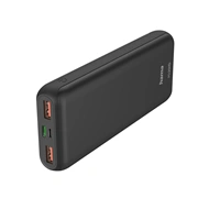 Hama PD20-HD powerbanka, 20000 mAh, 3 výstupy: 1x USB-C, 2x USB-A, PD, Qualcomm, max. 18 W/3 A