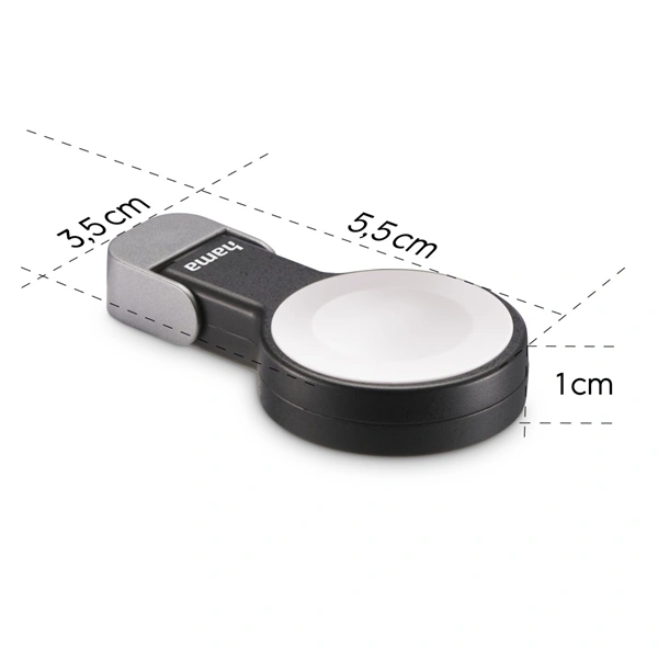 Hama MFi bezdrátová magnetická nabíječka pro Apple Watch, USB-C, kompaktní, černá/bílá (zánovní)