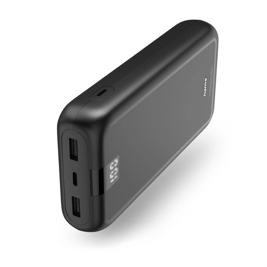 Hama Performance 24, powerbanka 24000 mAh, 3 A, výstup: 1x USB-C, 2x USB-A, LED displej