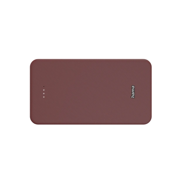 Hama Colour 20, powerbanka 20000 mAh, 3 A, výstup: USB-C, USB-A, červená