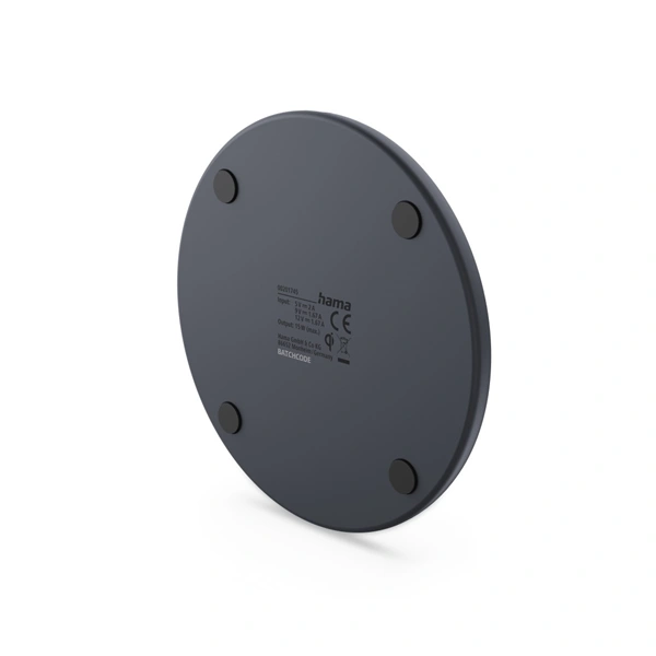 Hama bezdrátová nabíječka Qi 15 W, černá