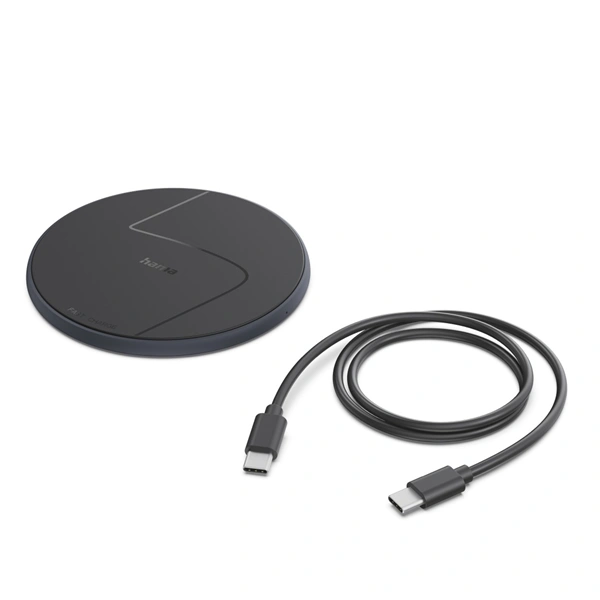 Hama bezdrátová nabíječka Qi 15 W, černá