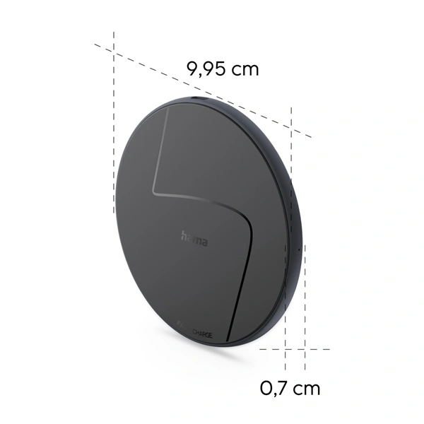 Hama bezdrátová nabíječka Qi 15 W, černá