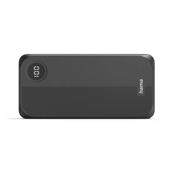 Hama powerbanka 20000 mAh, 3 A, 15 W, výstup: 2x USB-C, 1x USB-A, LED displej