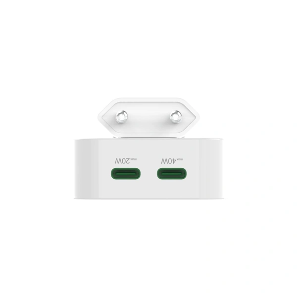 Hama rychlá USB nabíječka GaN, 2x USB-C PD/QC 40 W, skládací