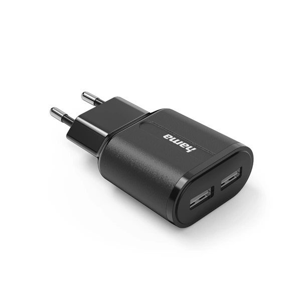 Hama USB nabíječka, 2x USB-A, 12 W/2,4 A