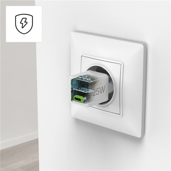 Hama rychlá USB nabíječka, USB-C PD/QC 25 W, super-mini