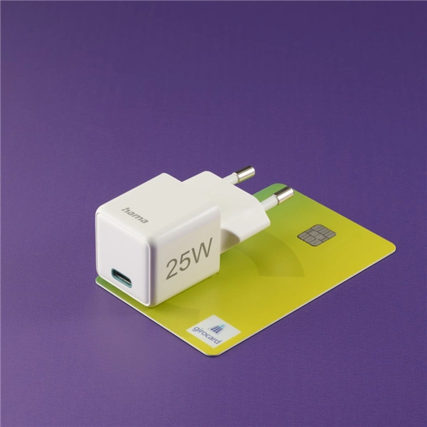 Hama rychlá USB nabíječka, USB-C PD/QC 25 W, super-mini