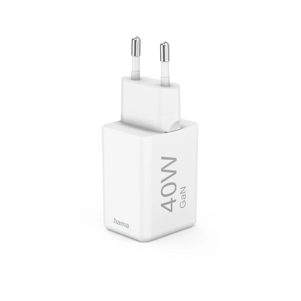 Hama rychlá USB nabíječka, 2x USB-C PD/QC, 40 W, super-mini