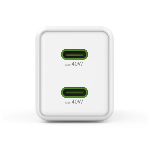 Hama rychlá USB nabíječka, 2x USB-C PD/QC, 40 W, super-mini